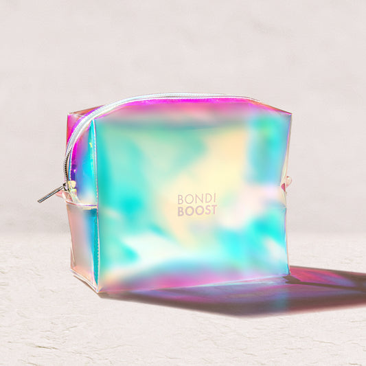 CLEAR TRAVEL BAG - HOLOGRAPHIC