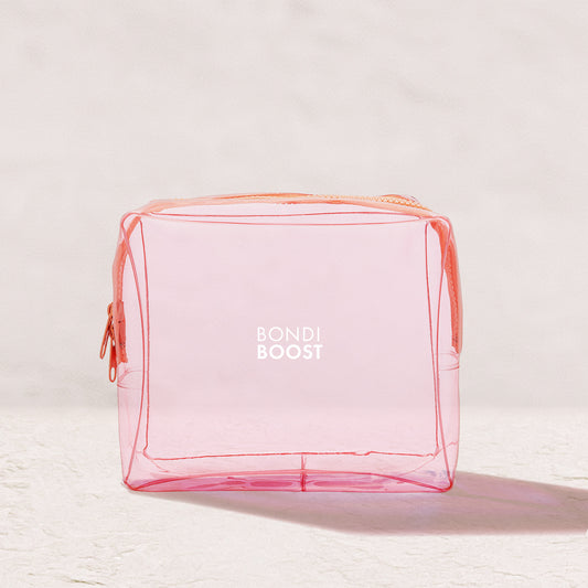 CLEAR TRAVEL BAG - PINK