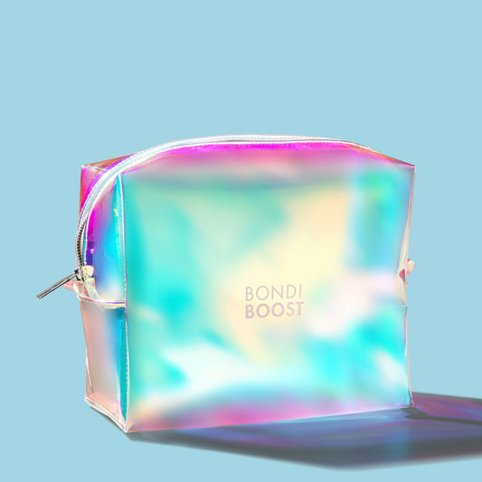 CLEAR TRAVEL BAG - HOLOGRAPHIC